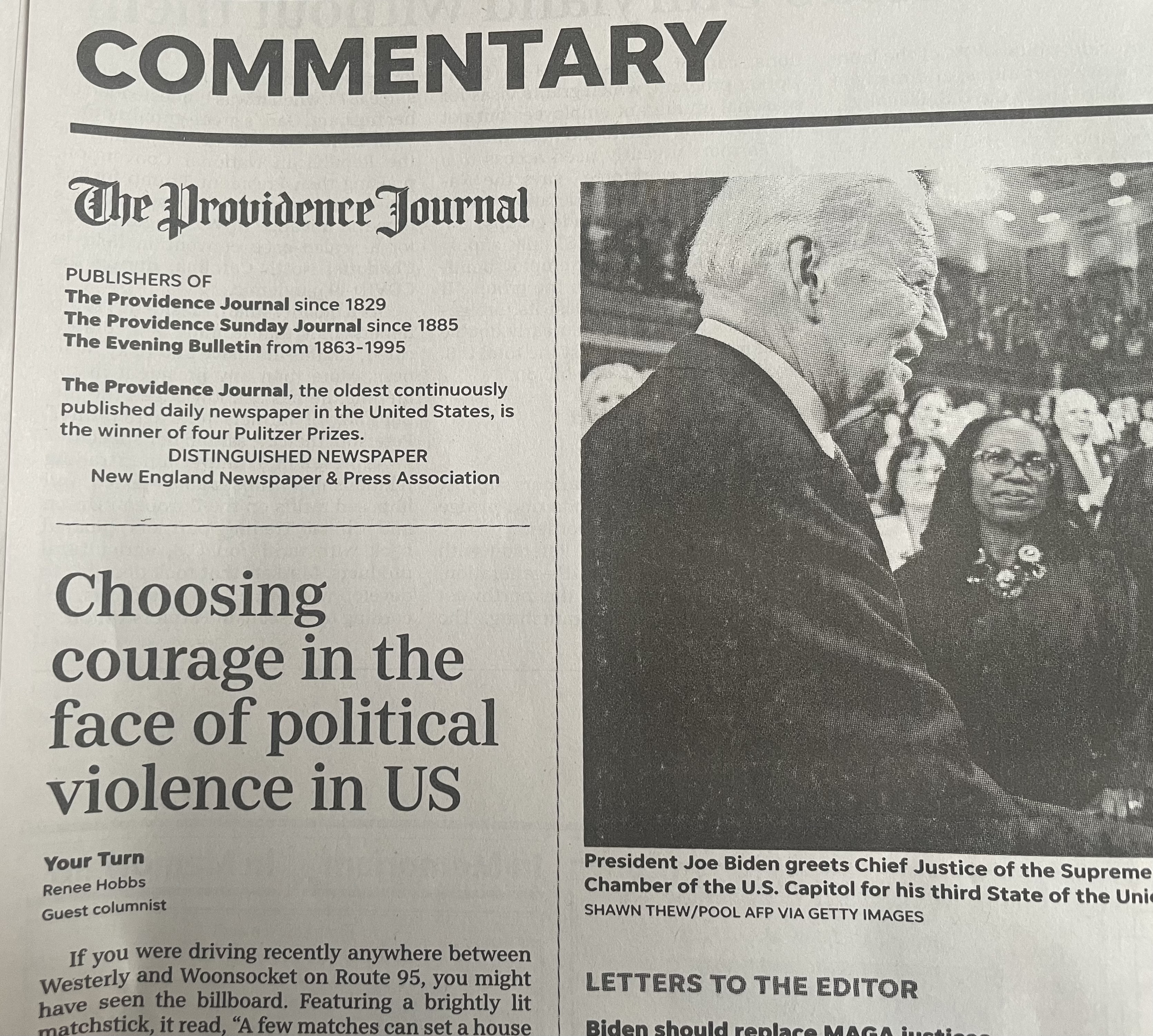 Choosing Courage in the Face of Political Violence in US