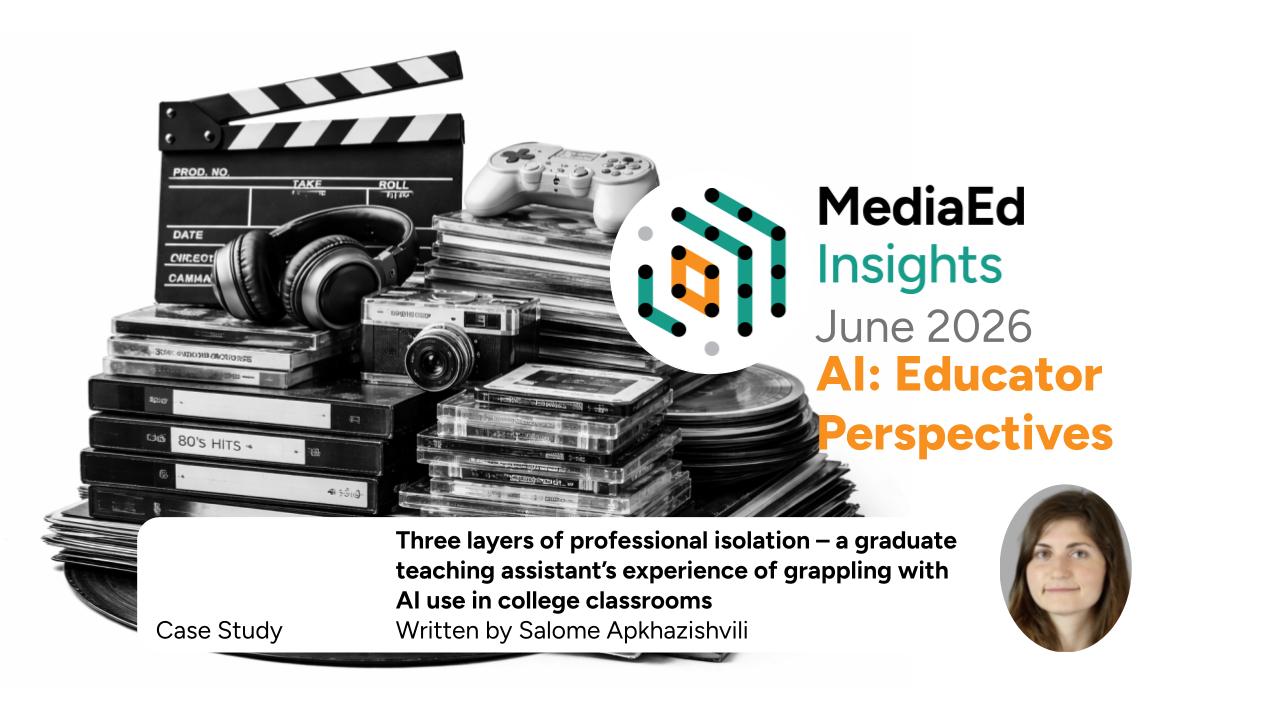 Three layers of professional isolation – a graduate teaching assistant’s experience of grappling with AI use in college classrooms 