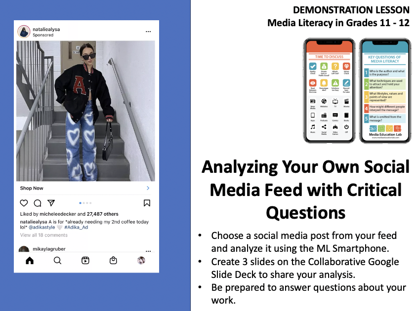 Demonstration Lesson in Media Literacy