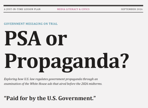 Lesson Plan: PSA or Propaganda? 